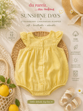 Du Pareil Au Même (DPAM) yellow Chikankari Romper