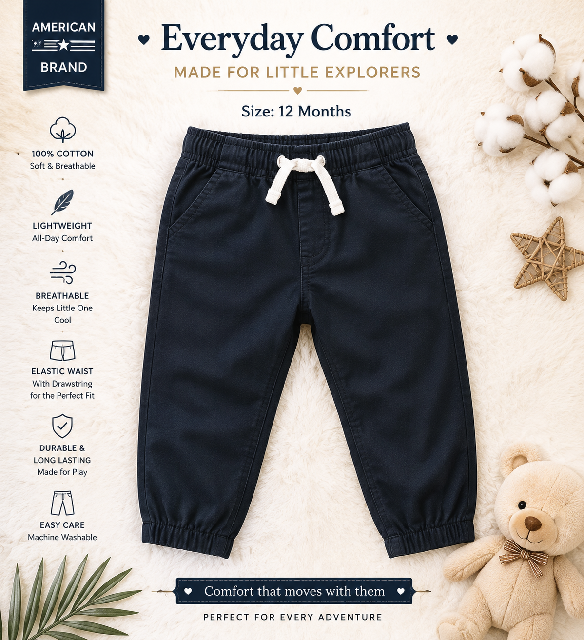 Cotton Jogger Pants