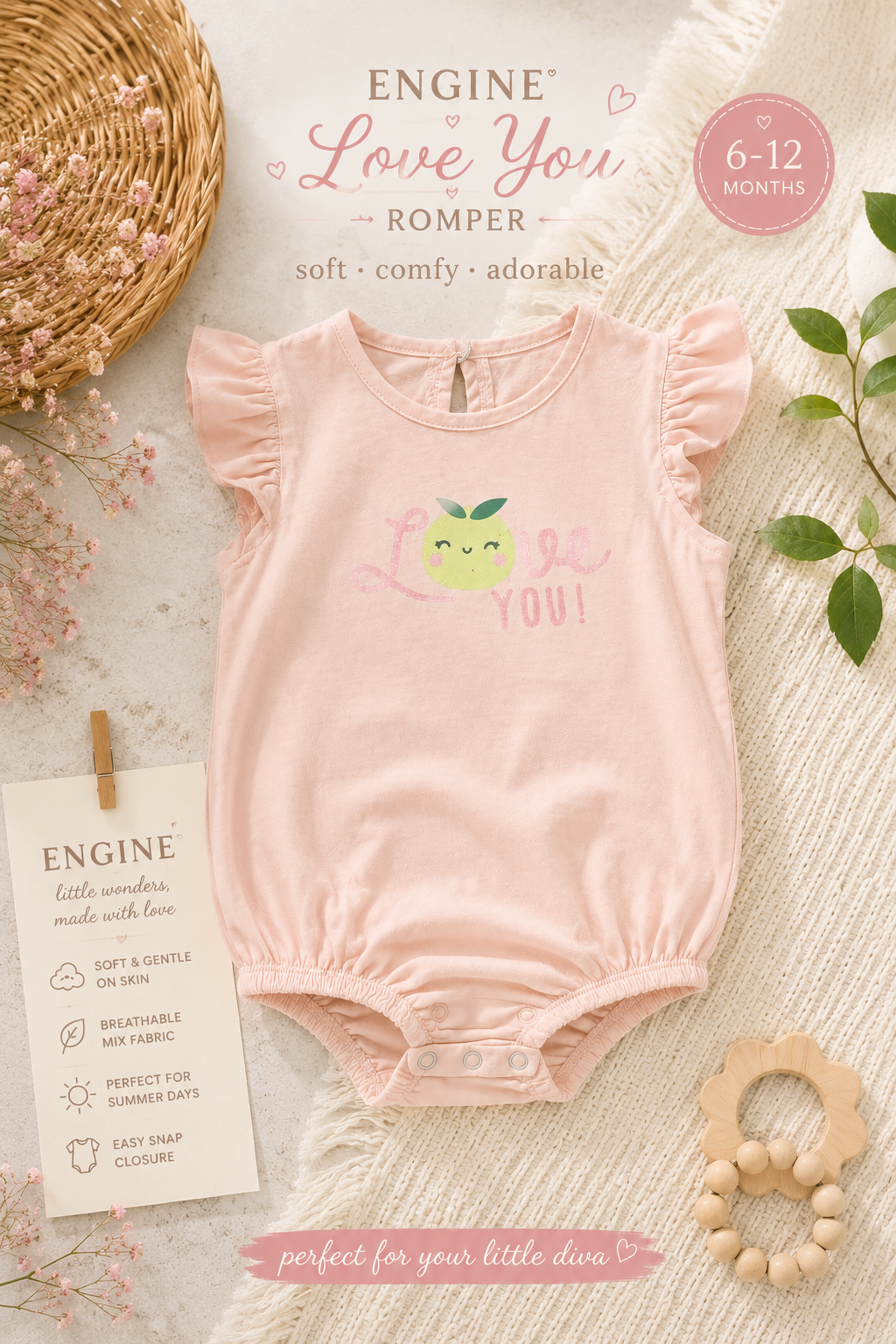 Engine Love You Romper