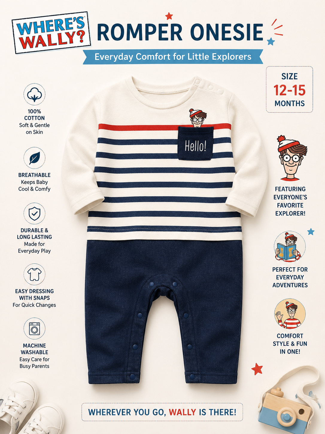 Where's Wally? Romper