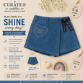 Adorable Denim Skirt-Style Shorts