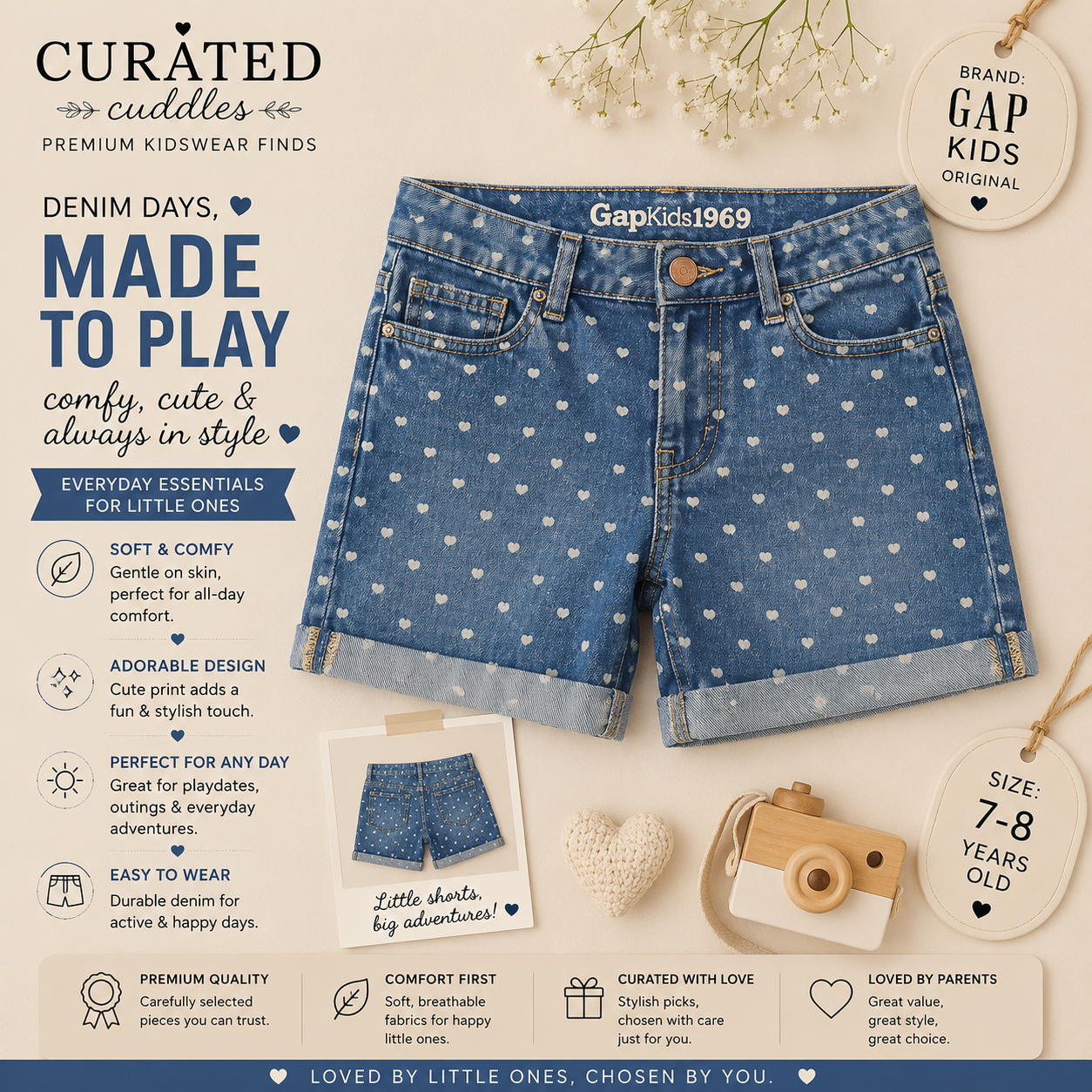 GAP Kids  Original Denim Shorts